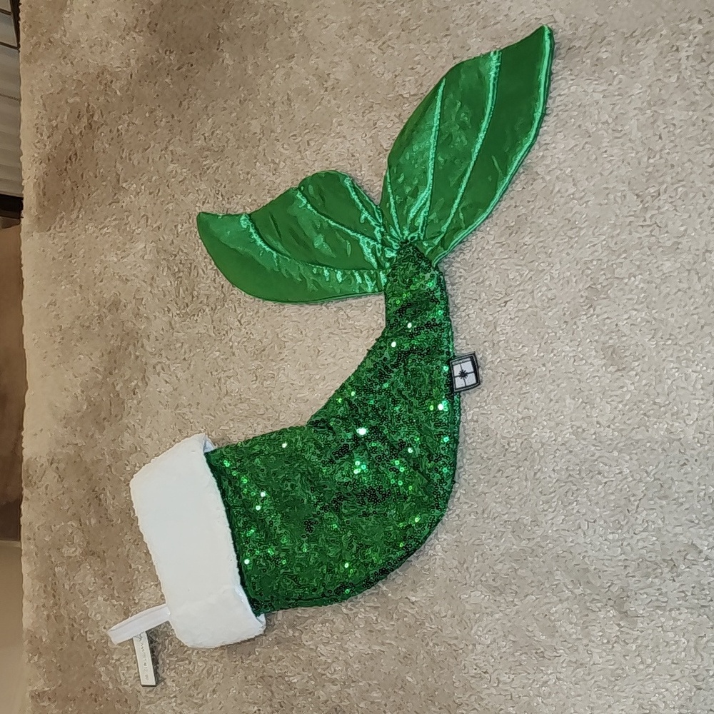 Mermaid tail holiday stocking